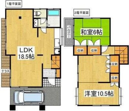 青葉町３丁目貸家の物件間取画像